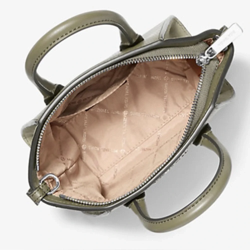 Michael Kors Thyme Green XS Leather Satchel Crossbody NWT - Picture 2 of 10